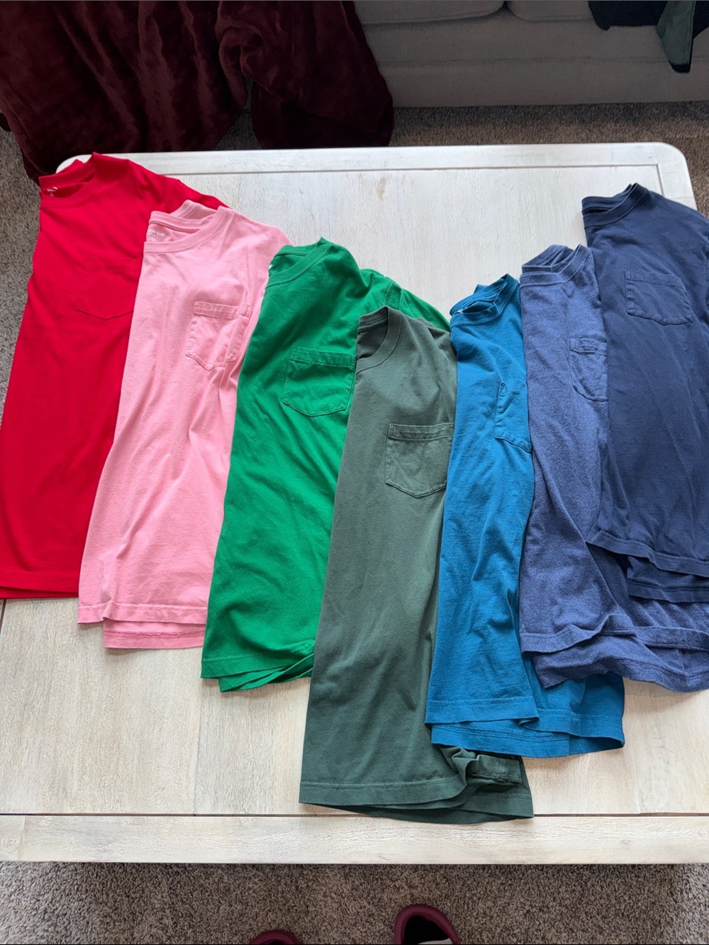 Lands End lot of 7 pocket tees cotton